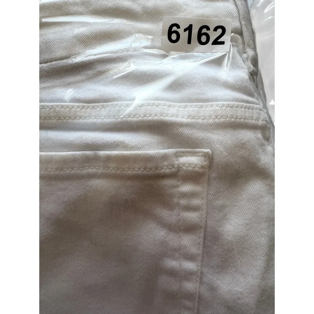 7 For All Mankind Ankle Skinny Jeans Womens 26 White Cotton Stretch Light Wash‎